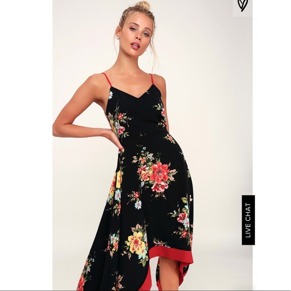 Lulus Dresses & Skirts - 🆕NWT Floral Handkerchief Midi Dress